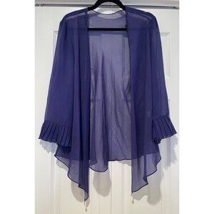 Vtg Womens Sheer Kimono Wrap Size M Beaded‎ Whimsigoth Indie Dark Fairy Feminine